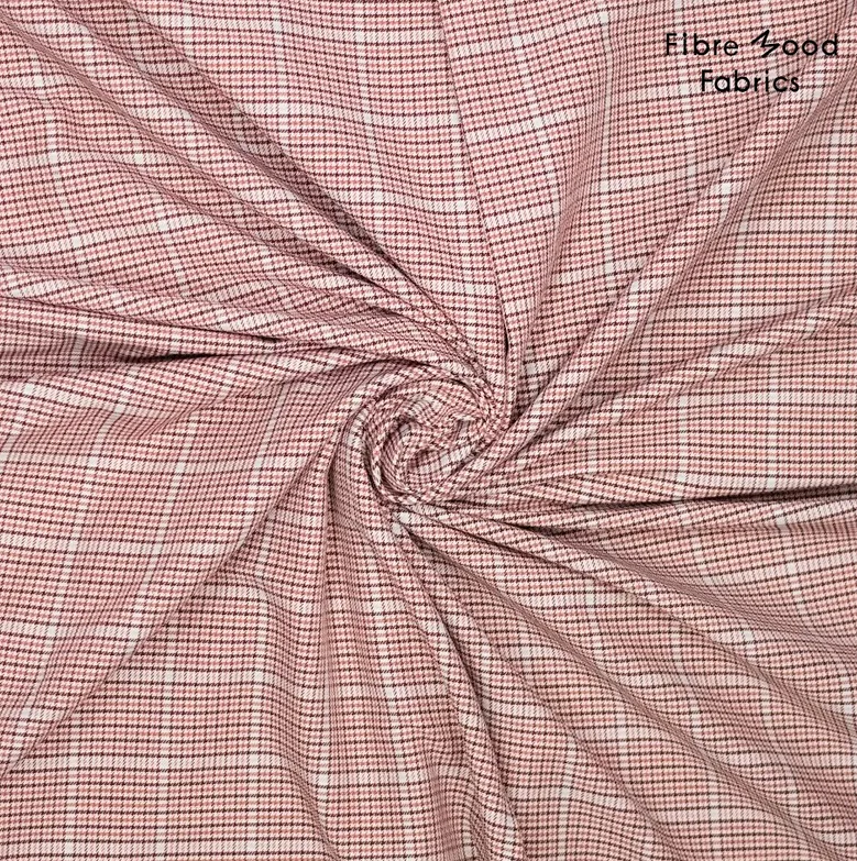 Pied-de-poule lichte stretch roze  - Fibre Mood